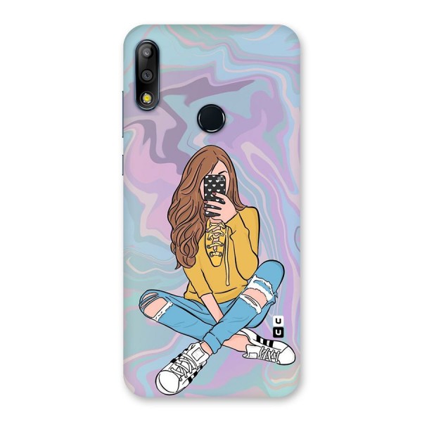 Selfie Girl Illustration Back Case for Zenfone Max Pro M2