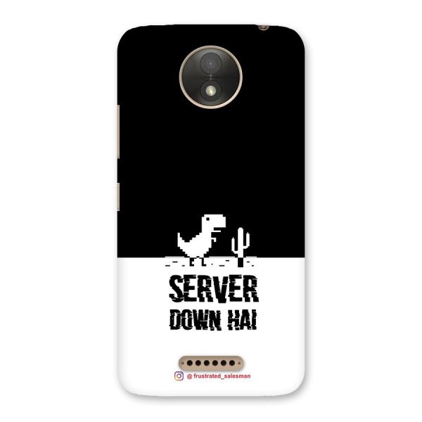 Server Down Hai Black Back Case for Moto C Plus