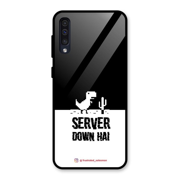 Server Down Hai Black Glass Back Case for Galaxy A50s