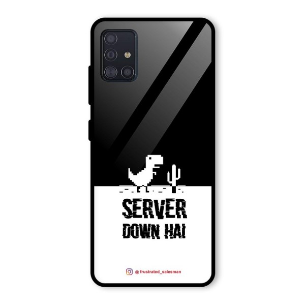 Server Down Hai Black Glass Back Case for Galaxy A51