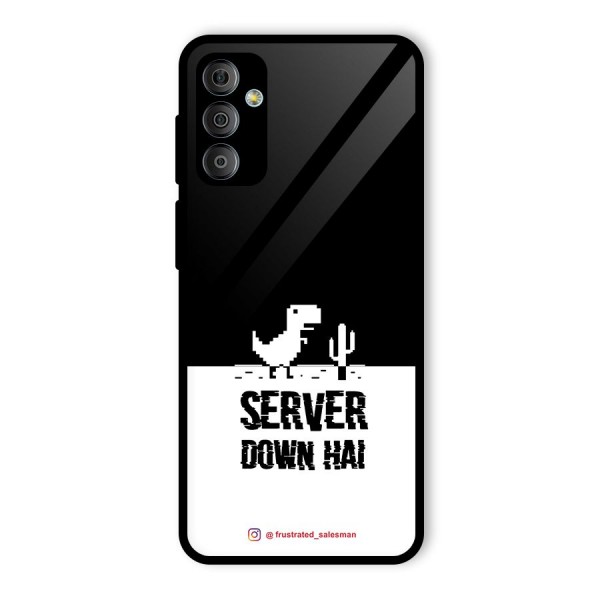 Server Down Hai Black Glass Back Case for Galaxy F23