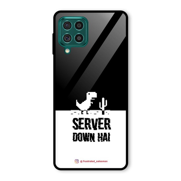 Server Down Hai Black Glass Back Case for Galaxy F62