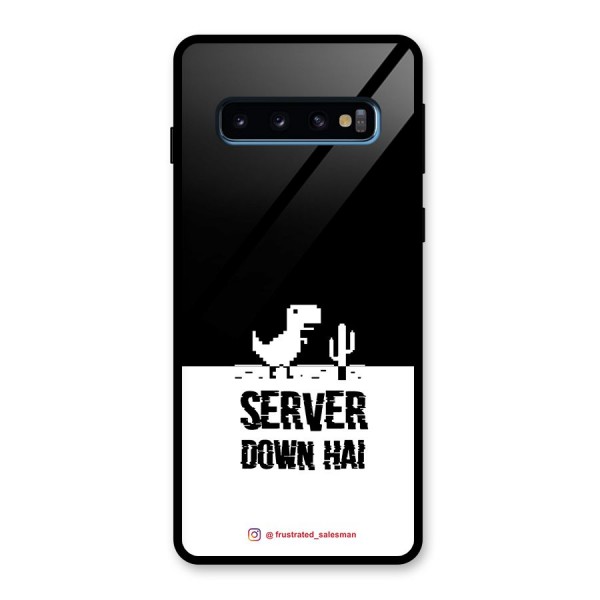 Server Down Hai Black Glass Back Case for Galaxy S10