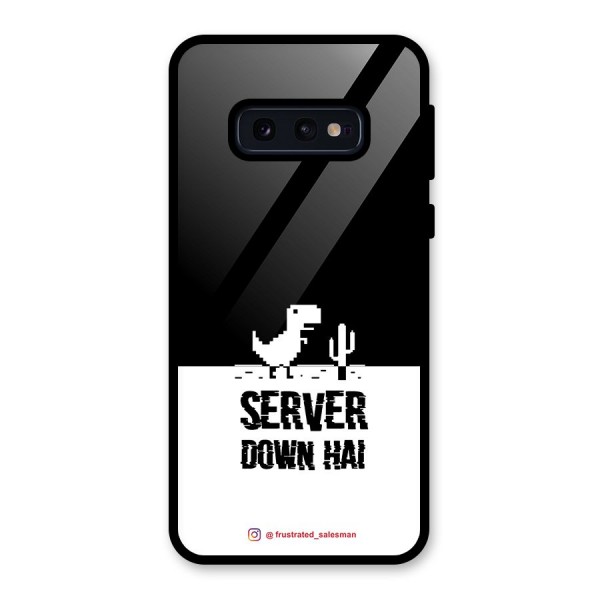 Server Down Hai Black Glass Back Case for Galaxy S10e