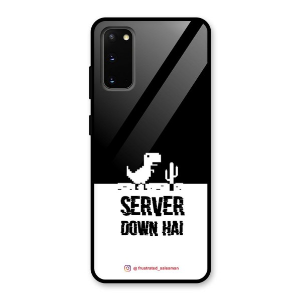 Server Down Hai Black Glass Back Case for Galaxy S20