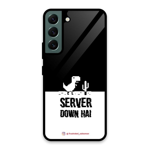 Server Down Hai Black Glass Back Case for Galaxy S22 5G
