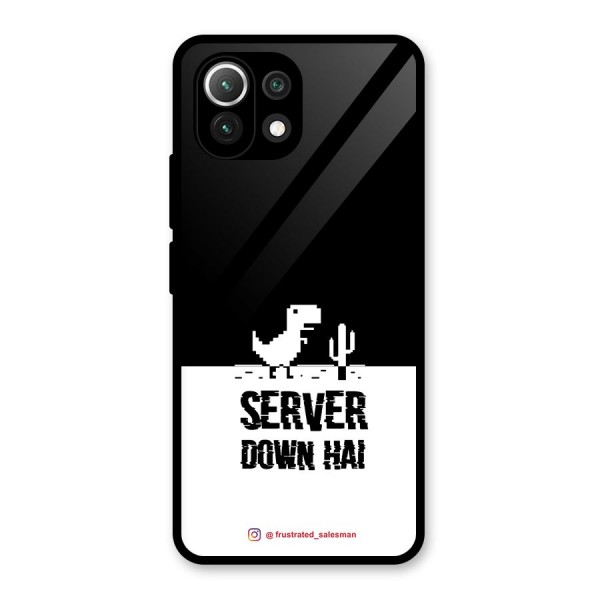 Server Down Hai Black Glass Back Case for Mi 11 Lite NE 5G