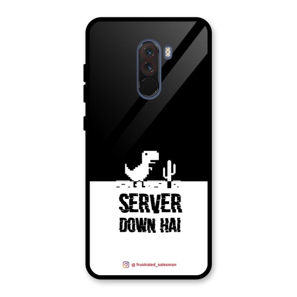 Server Down Hai Black Glass Back Case for Poco F1