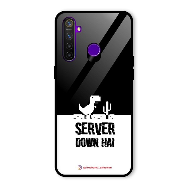 Server Down Hai Black Glass Back Case for Realme 5 Pro