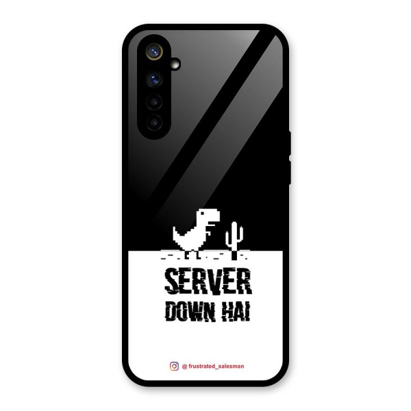 Server Down Hai Black Glass Back Case for Realme 6