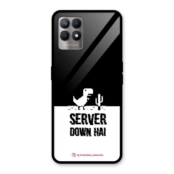 Server Down Hai Black Glass Back Case for Realme 8i