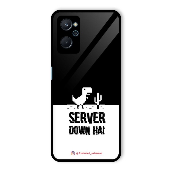 Server Down Hai Black Glass Back Case for Realme 9i