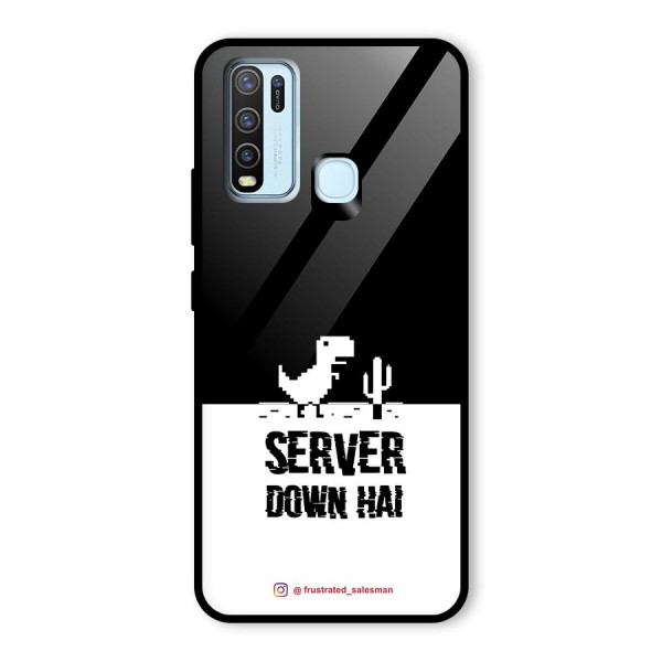 Server Down Hai Black Glass Back Case for Vivo Y30