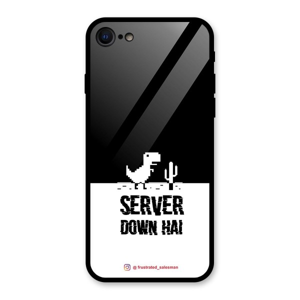 Server Down Hai Black Glass Back Case for iPhone 8