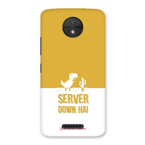 Server Down Hai Mustard Yellow Back Case for Moto C
