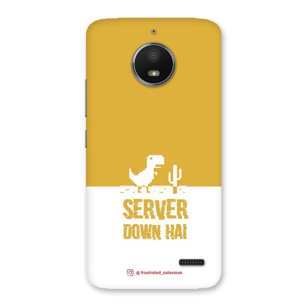 Server Down Hai Mustard Yellow Back Case for Moto E4