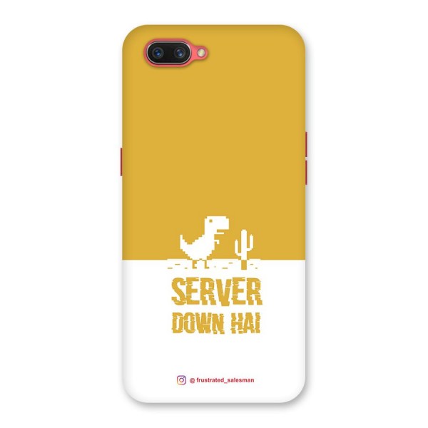 Server Down Hai Mustard Yellow Back Case for Oppo A3s