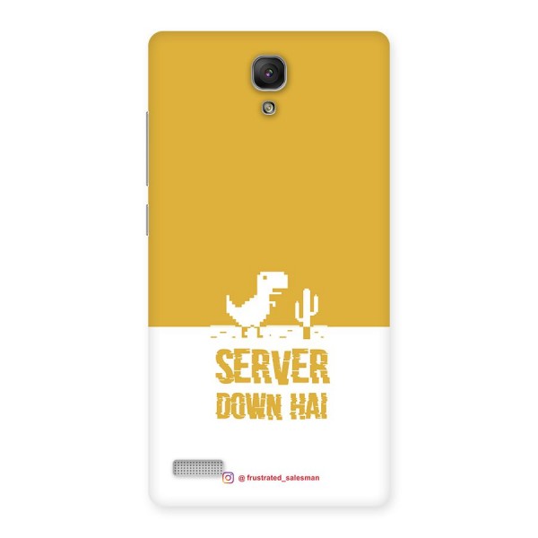 Server Down Hai Mustard Yellow Back Case for Redmi Note