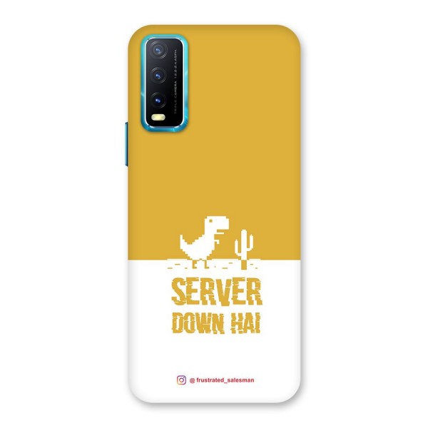 Server Down Hai Mustard Yellow Back Case for Vivo Y12s