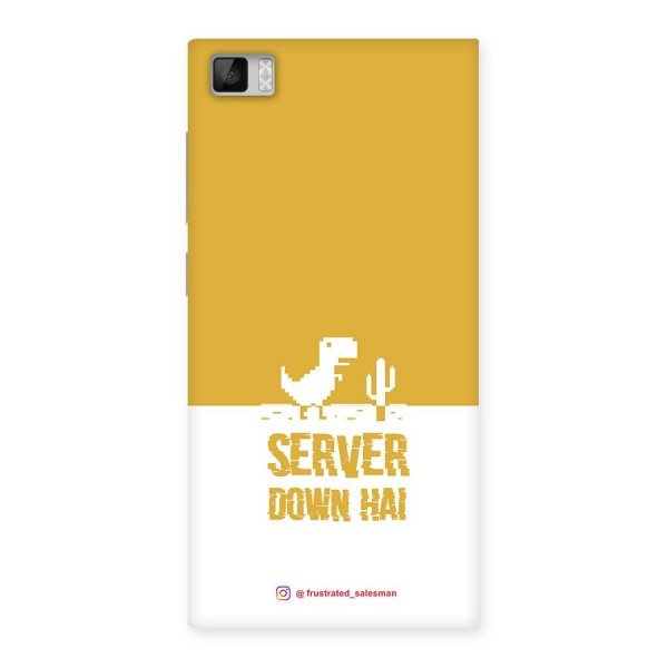 Server Down Hai Mustard Yellow Back Case for Xiaomi Mi3