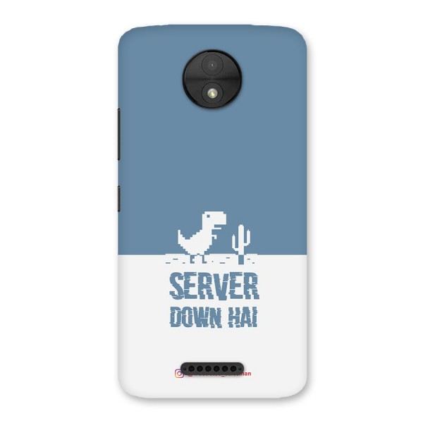 Server Down Hai SteelBlue Back Case for Moto C