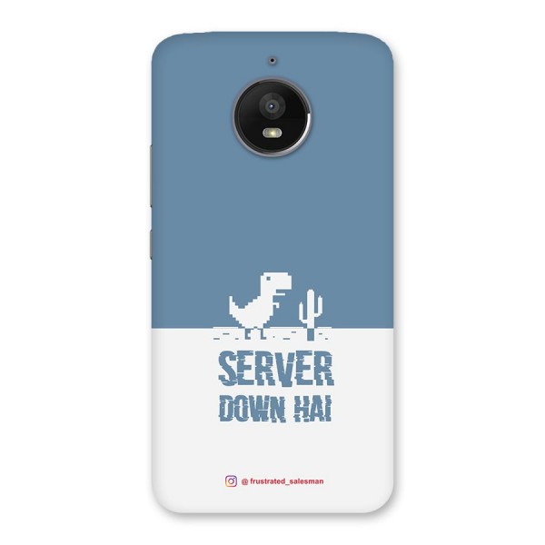 Server Down Hai SteelBlue Back Case for Moto E4 Plus