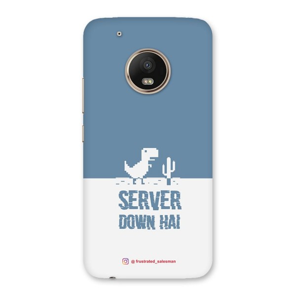 Server Down Hai SteelBlue Back Case for Moto G5 Plus