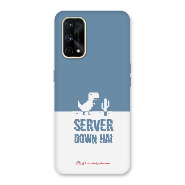 Server Down Hai SteelBlue Glass Back Case for Realme X7 Pro