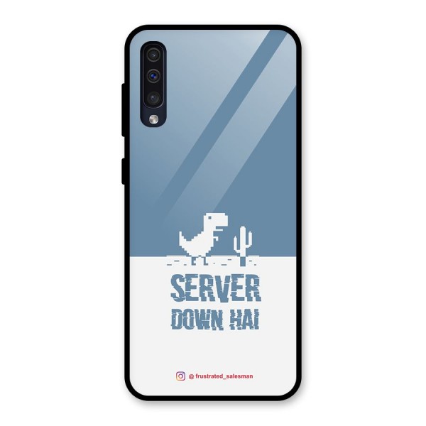 Server Down Hai SteelBlue Glass Back Case for Galaxy A50s