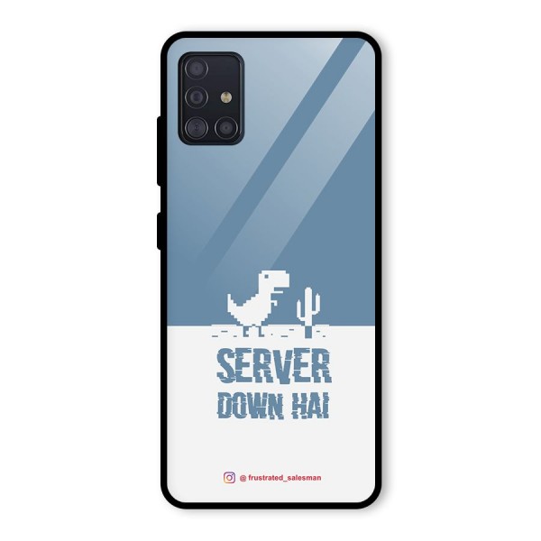 Server Down Hai SteelBlue Glass Back Case for Galaxy A51