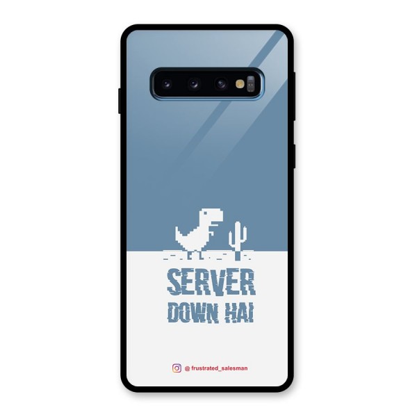 Server Down Hai SteelBlue Glass Back Case for Galaxy S10