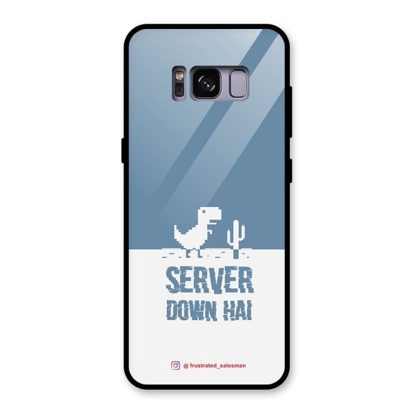 Server Down Hai SteelBlue Glass Back Case for Galaxy S8