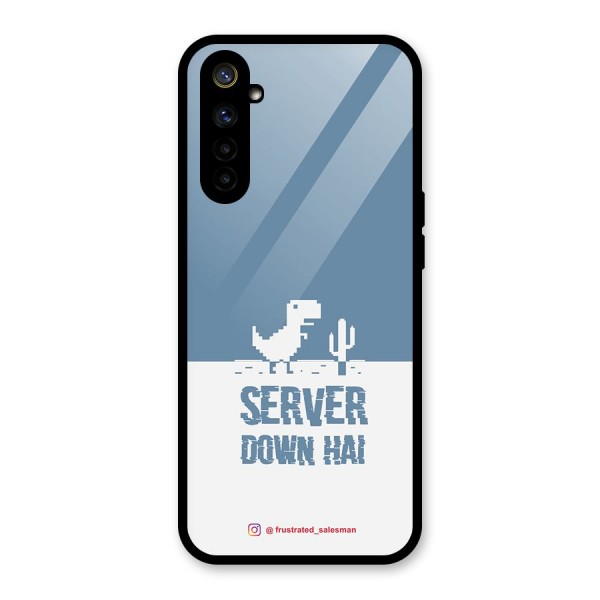 Server Down Hai SteelBlue Glass Back Case for Realme 6i