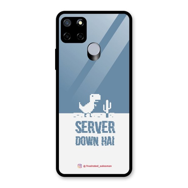 Server Down Hai SteelBlue Glass Back Case for Realme C12