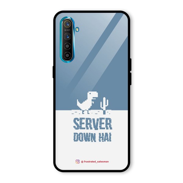 Server Down Hai SteelBlue Glass Back Case for Realme XT