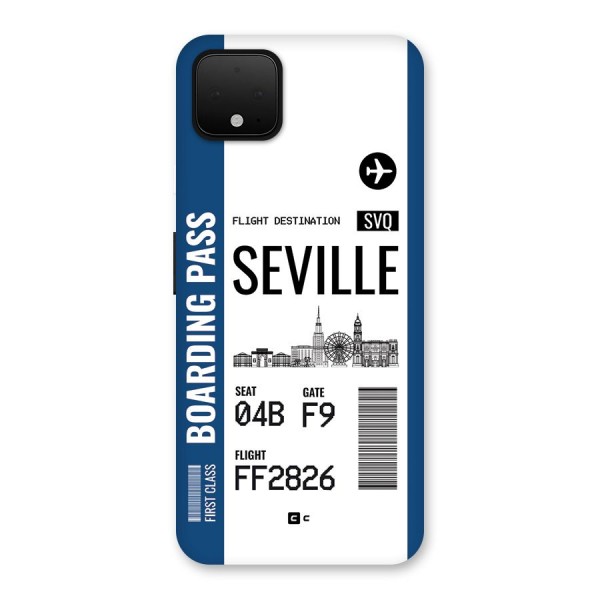 Seville Boarding Pass Back Case for Google Pixel 4 XL