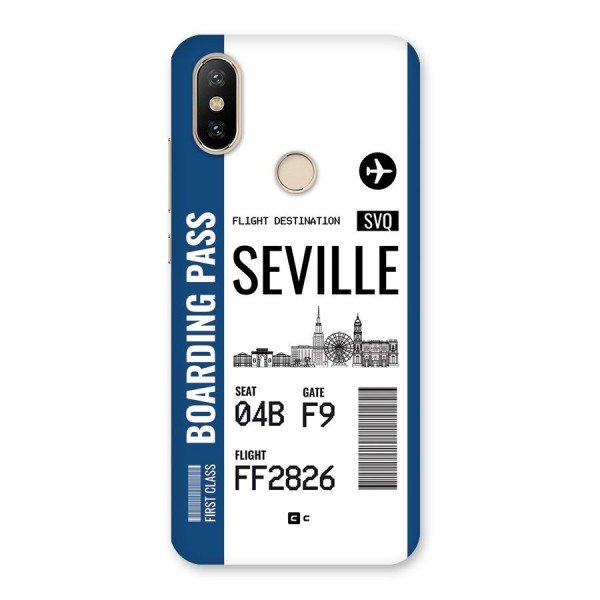 Seville Boarding Pass Back Case for Mi A2