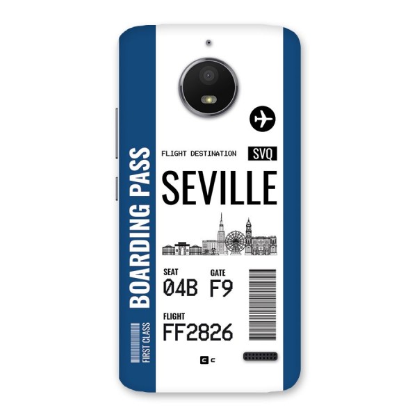 Seville Boarding Pass Back Case for Moto E4