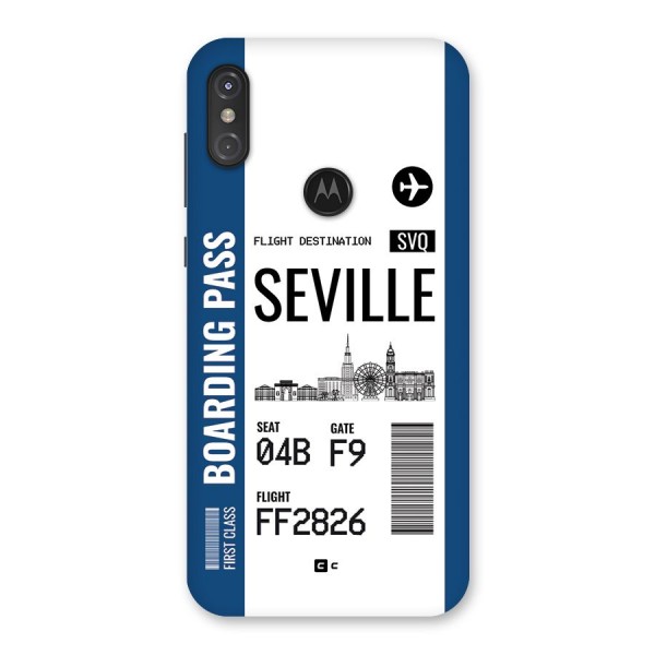 Seville Boarding Pass Back Case for Motorola One Power