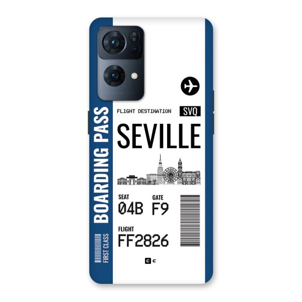 Seville Boarding Pass Back Case for Oppo Reno7 Pro 5G