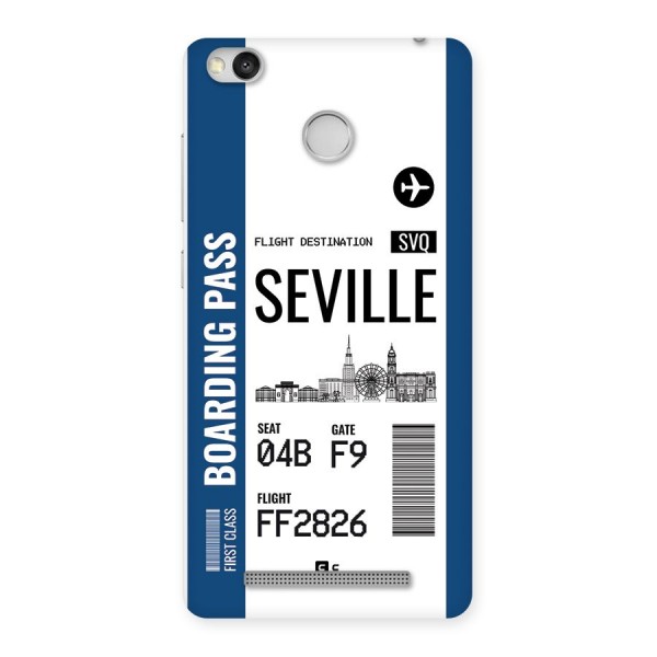 Seville Boarding Pass Back Case for Redmi 3S Prime