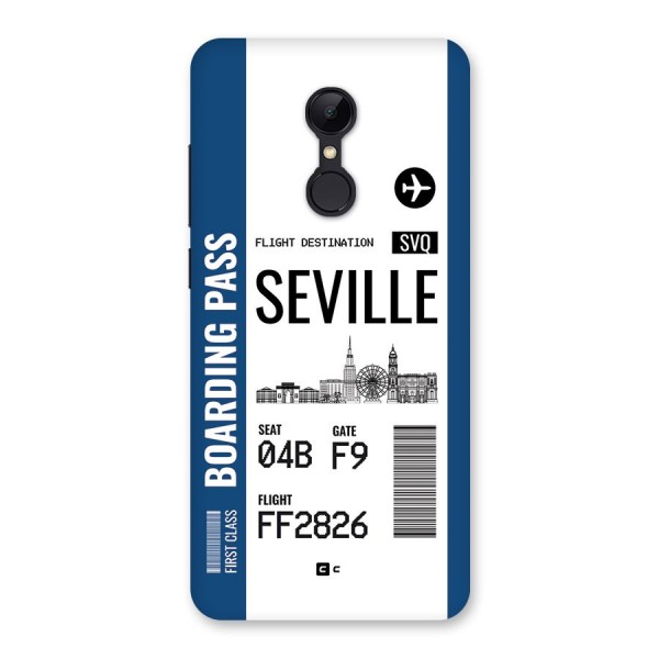 Seville Boarding Pass Back Case for Redmi 5