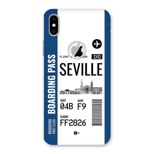 Seville Boarding Pass Back Case for iPhone XS Logo Cut