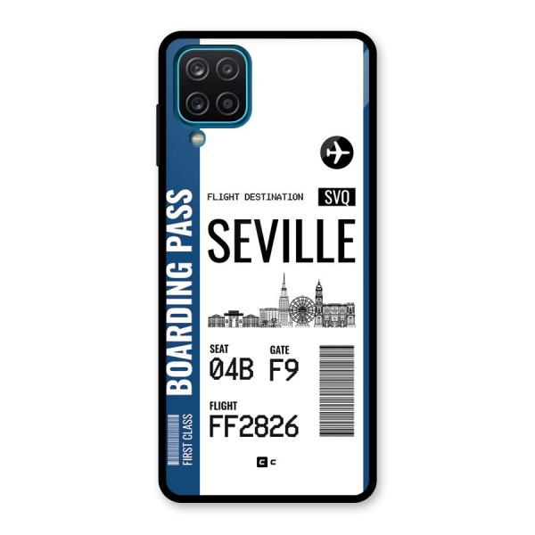 Seville Boarding Pass Glass Back Case for Galaxy A12