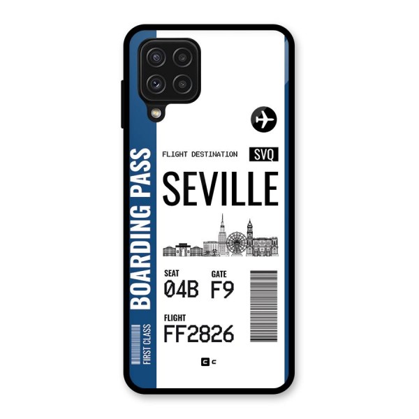 Seville Boarding Pass Glass Back Case for Galaxy A22 4G