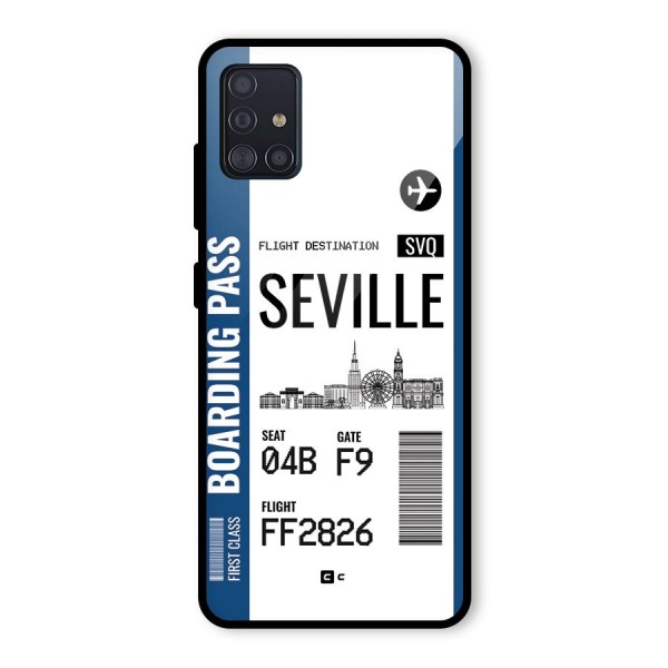 Seville Boarding Pass Glass Back Case for Galaxy A51