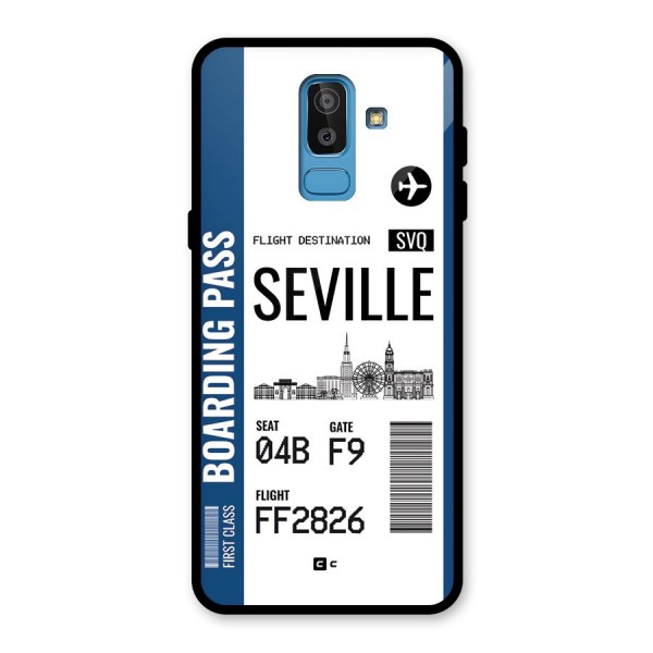 Seville Boarding Pass Glass Back Case for Galaxy J8