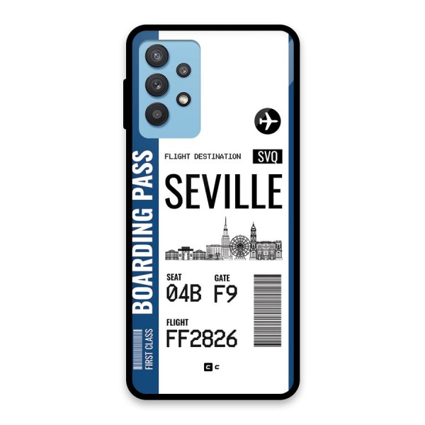 Seville Boarding Pass Glass Back Case for Galaxy M32 5G