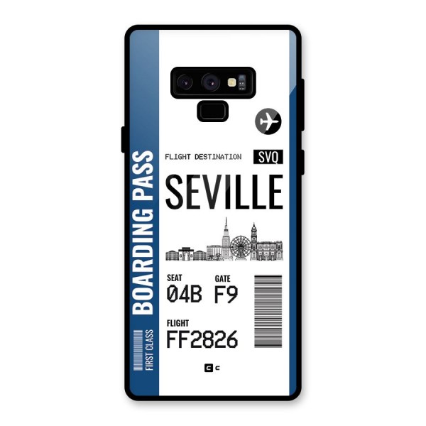 Seville Boarding Pass Glass Back Case for Galaxy Note 9