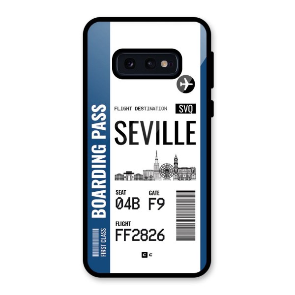 Seville Boarding Pass Glass Back Case for Galaxy S10e